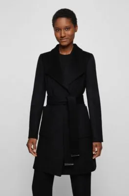 Abrigo relaxed fit de lana virgen y cashmere