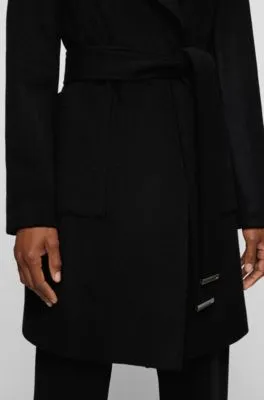 Abrigo relaxed fit de lana virgen y cashmere