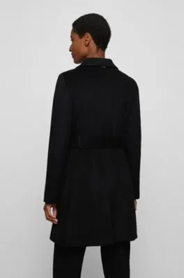Abrigo relaxed fit de lana virgen y cashmere