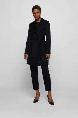 Abrigo relaxed fit de lana virgen y cashmere