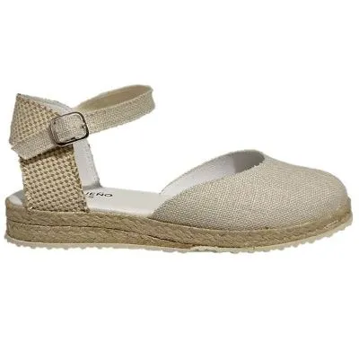 Alpargata comunion lisa beige