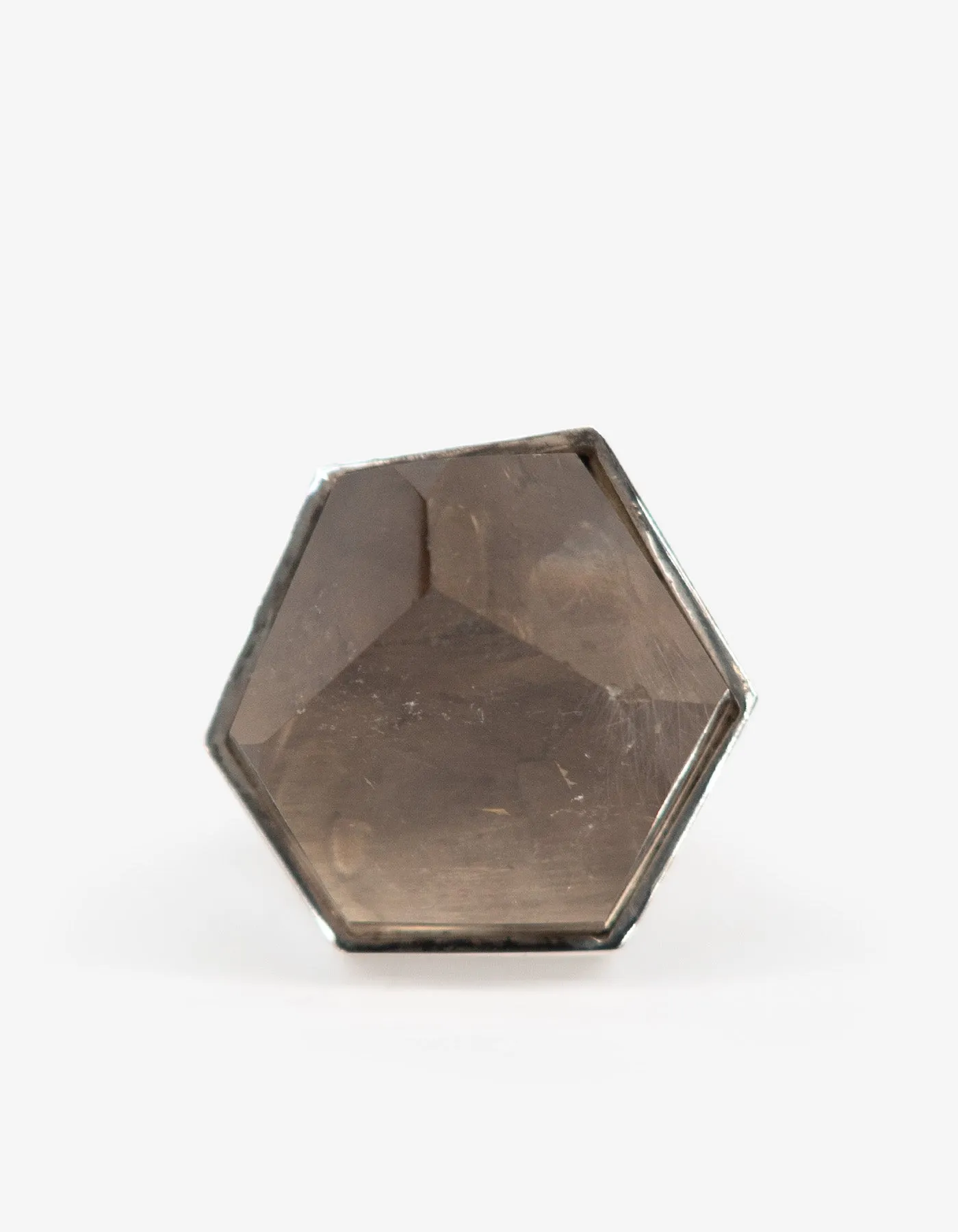 Anillo Brutalist Spike Smoky Topaz