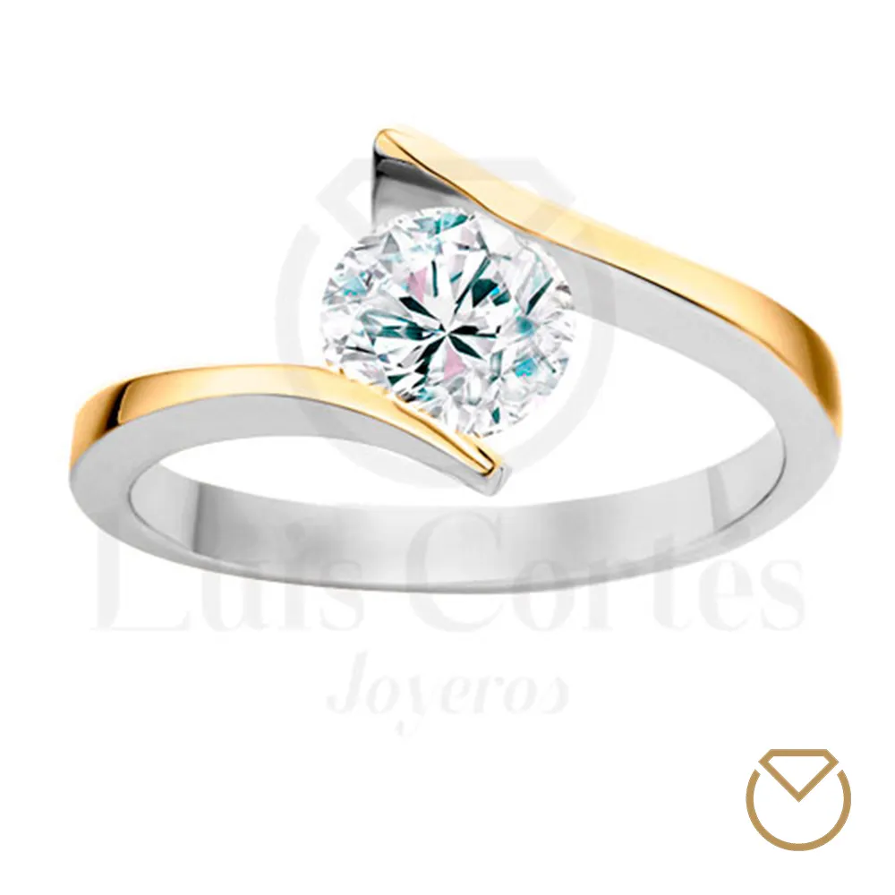Anillo de Compromiso Oro Plata / REF. 188COP