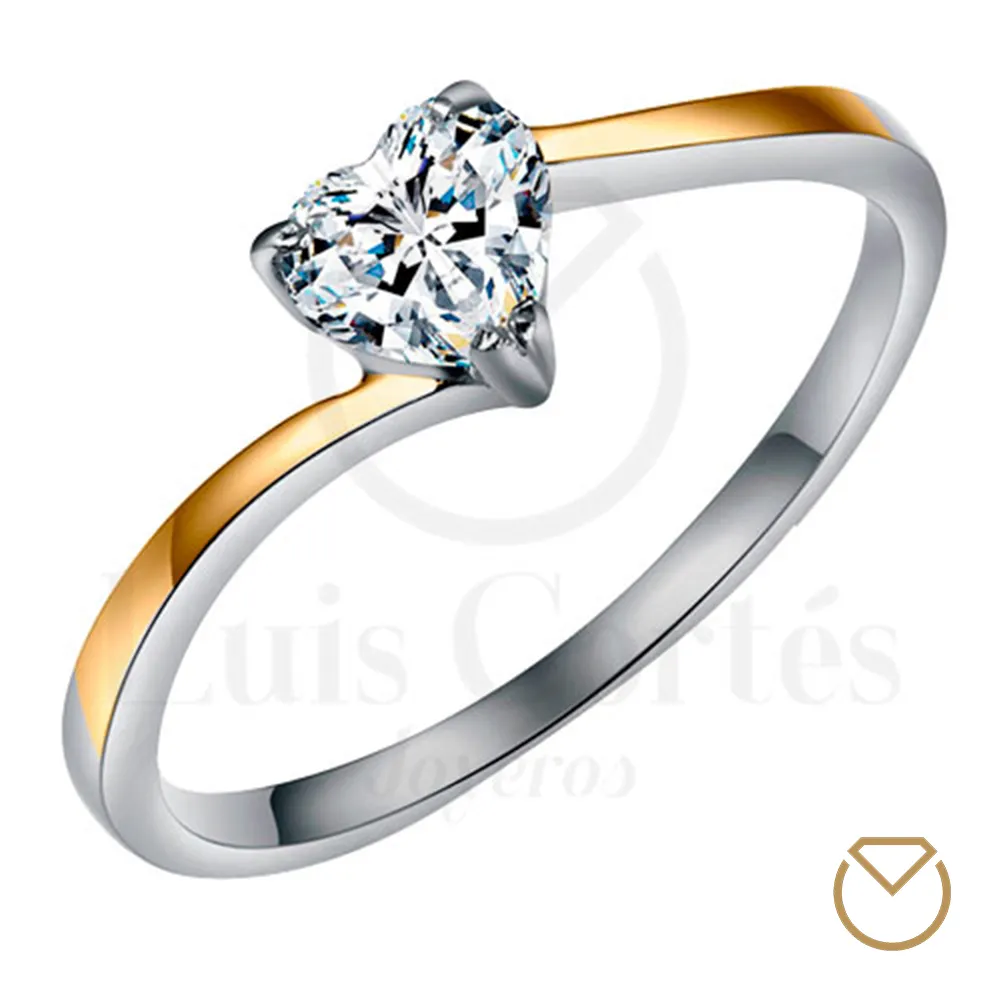 Anillo de Compromiso Oro Plata / REF. 189COP
