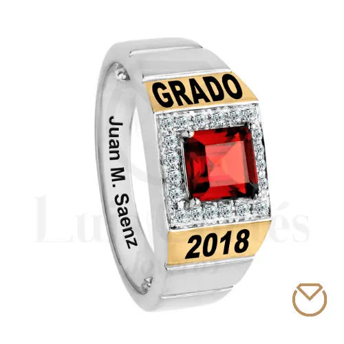 Anillo De Grado Hombre Oro Plata / REF. GOP002