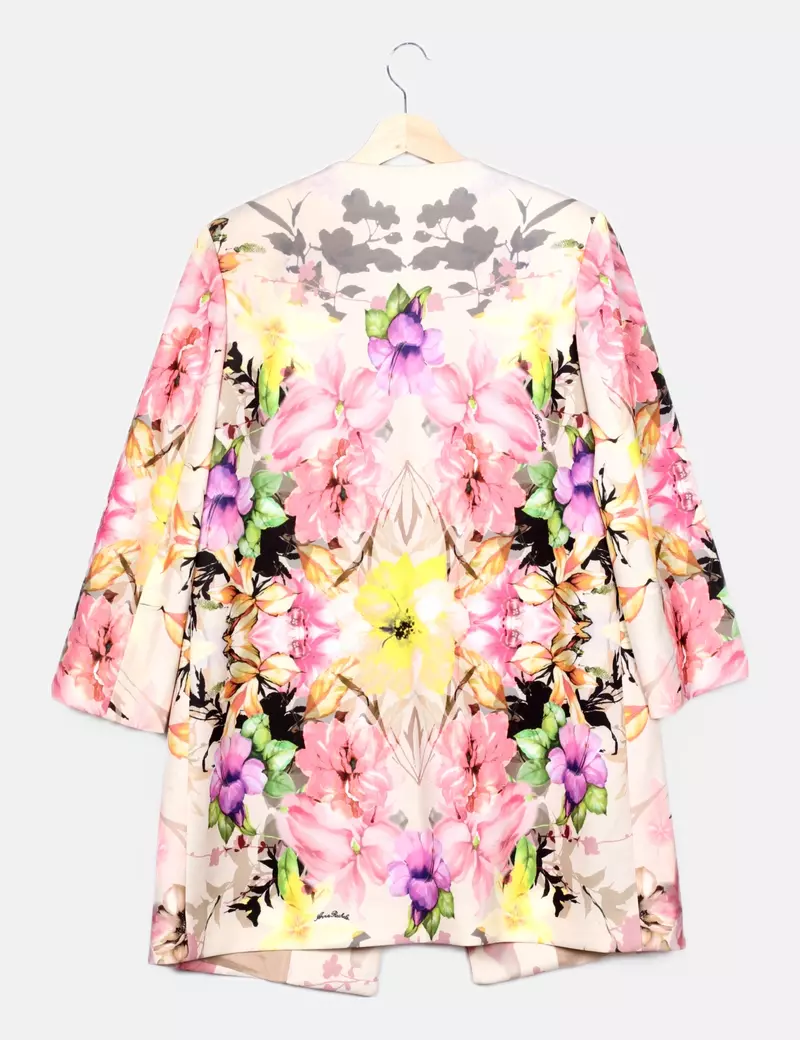 ANNA RACHELE Abrigo beige estampado floral