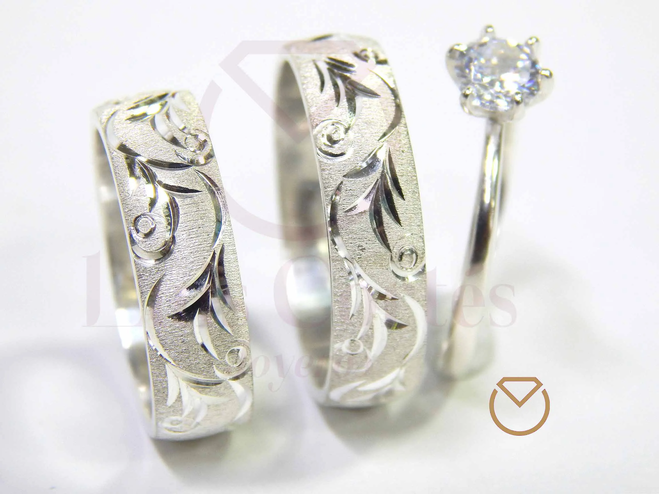 Argolla Matrimonio Gratis Anillo de Compromiso Plata /Ref: 002SP