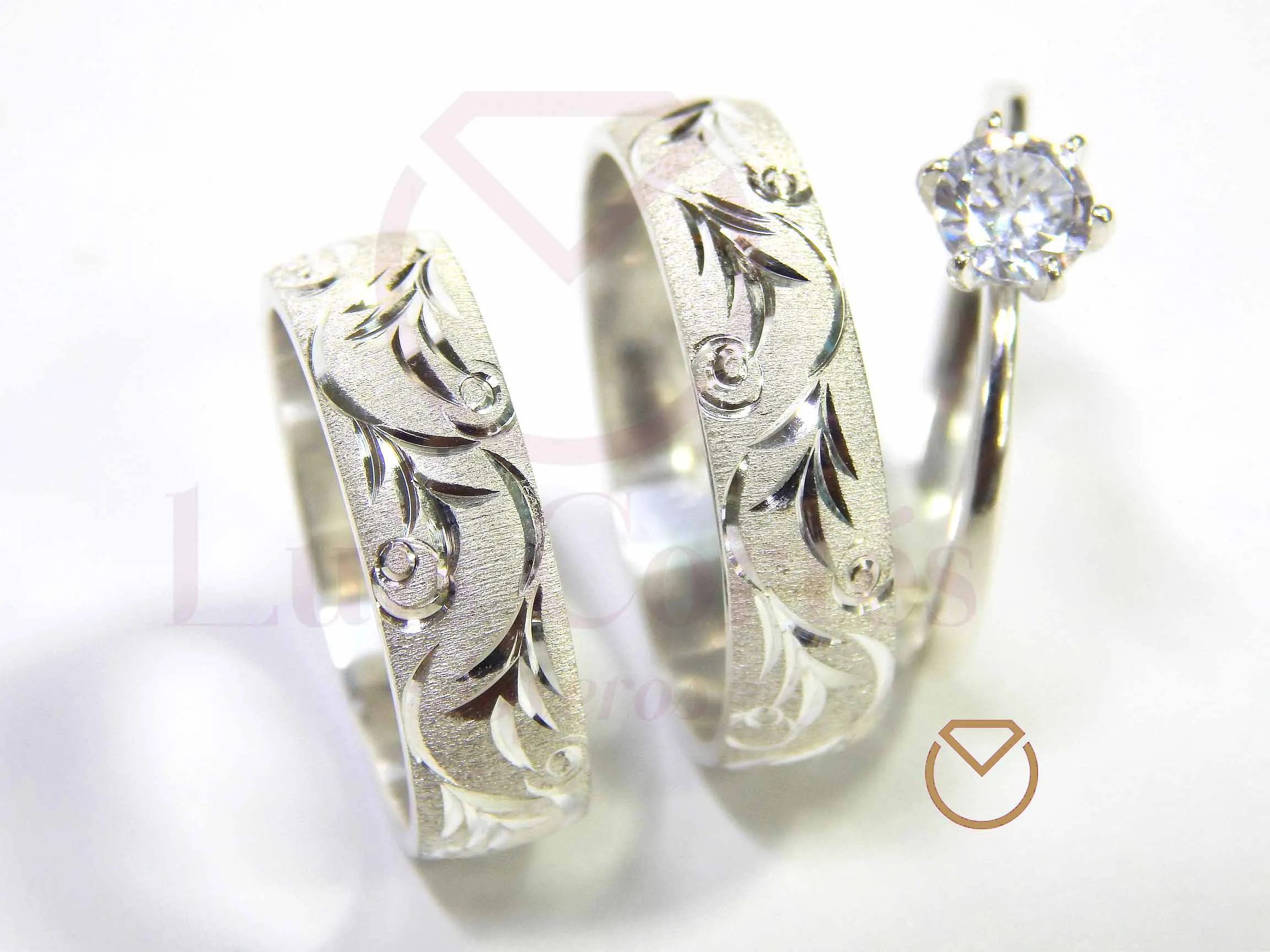 Argolla Matrimonio Gratis Anillo de Compromiso Plata /Ref: 002SP