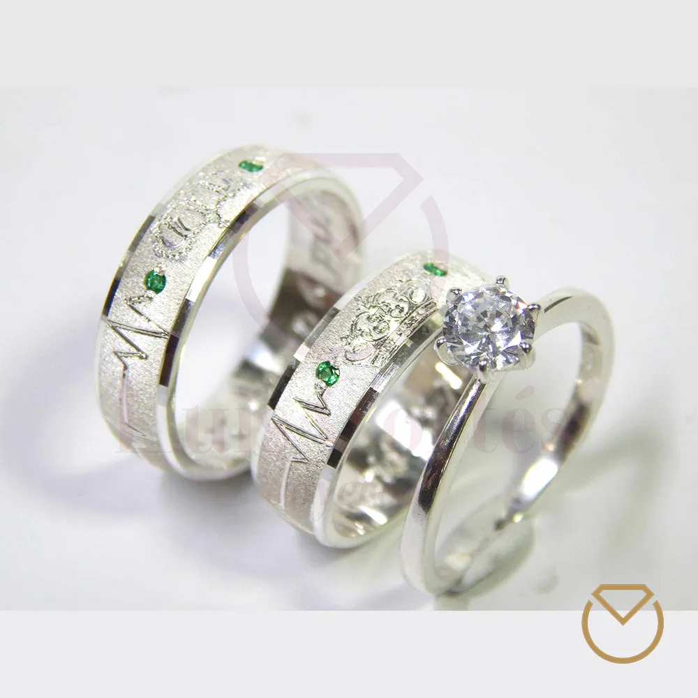 Argolla Matrimonio gratis Anillo de Compromiso Plata /Ref: 003SP
