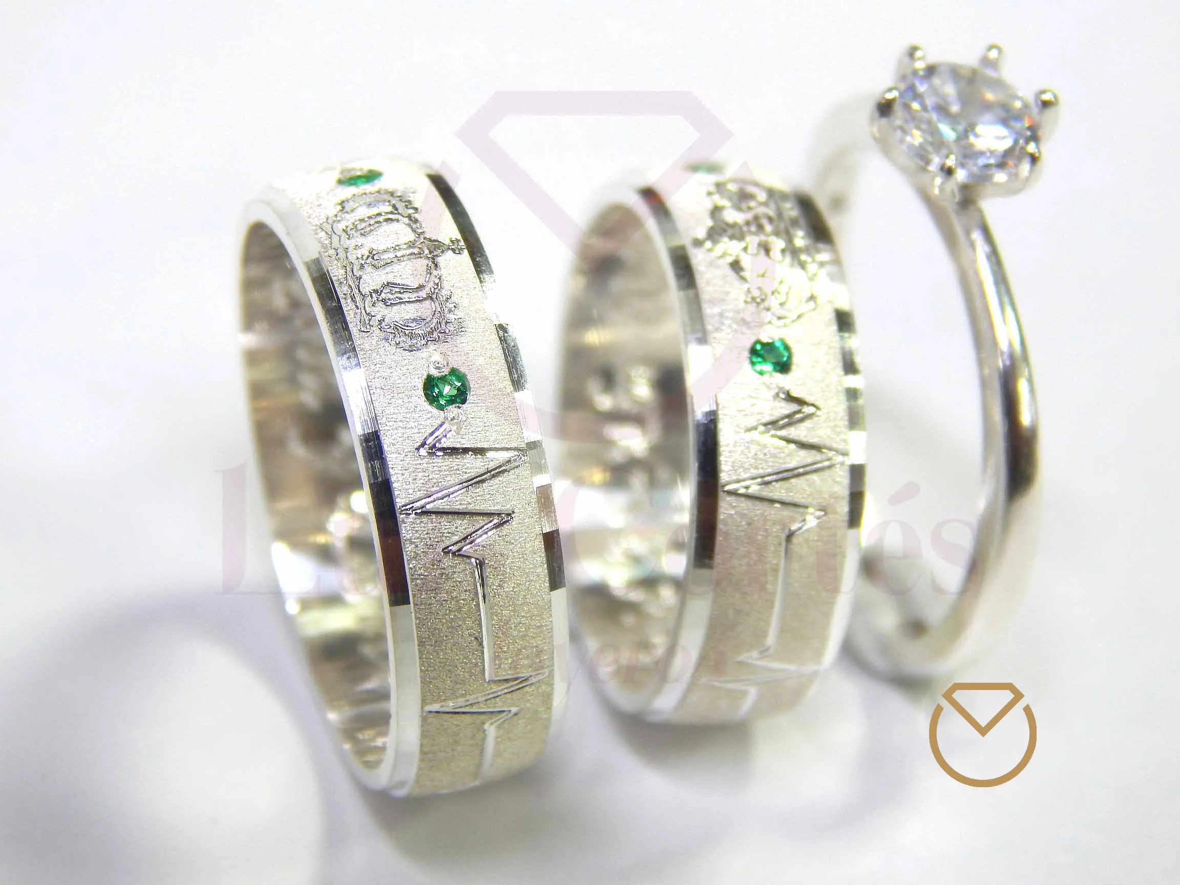 Argolla Matrimonio gratis Anillo de Compromiso Plata /Ref: 003SP