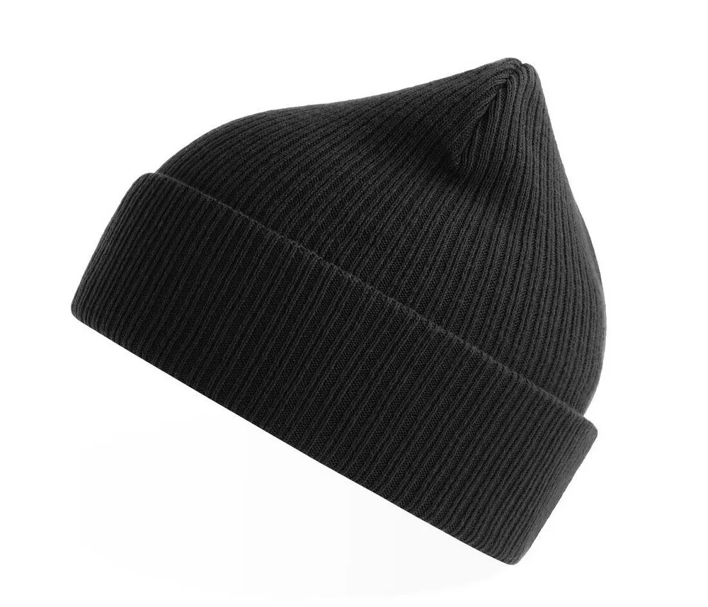ATLANTIS HEADWEAR AT230  ORGANIC COTTON BEANIE  BLACK
