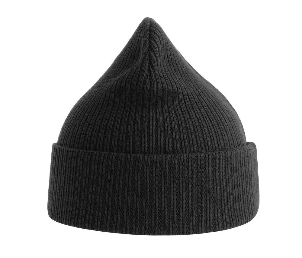 ATLANTIS HEADWEAR AT230  ORGANIC COTTON BEANIE  BLACK