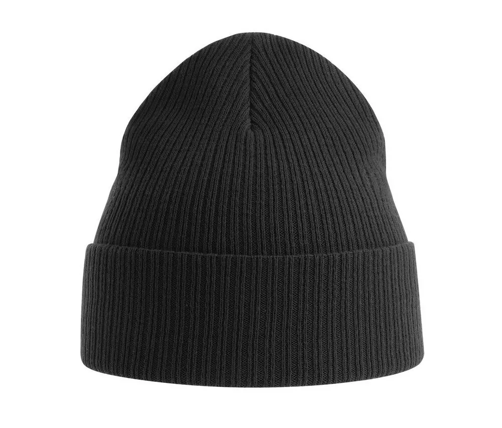 ATLANTIS HEADWEAR AT230  ORGANIC COTTON BEANIE  BLACK