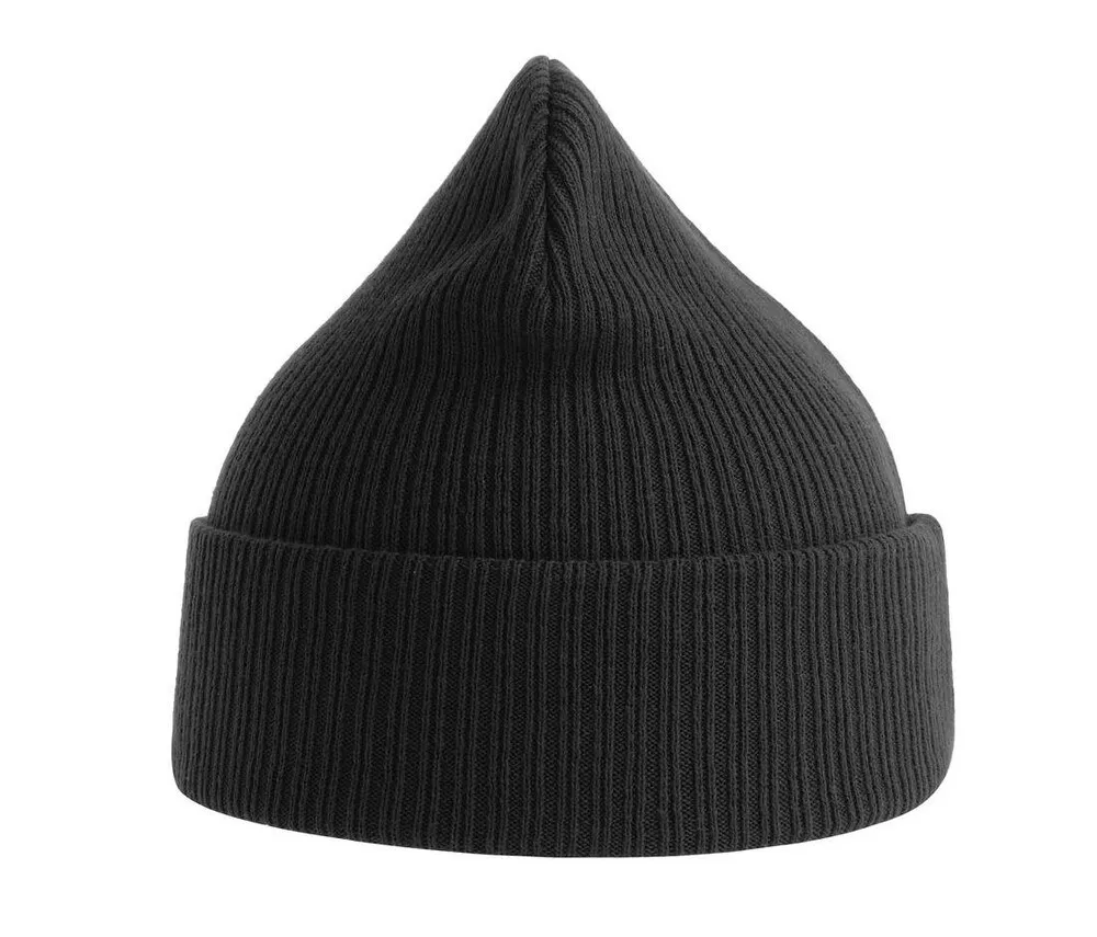 ATLANTIS HEADWEAR AT230  ORGANIC COTTON BEANIE  BLACK