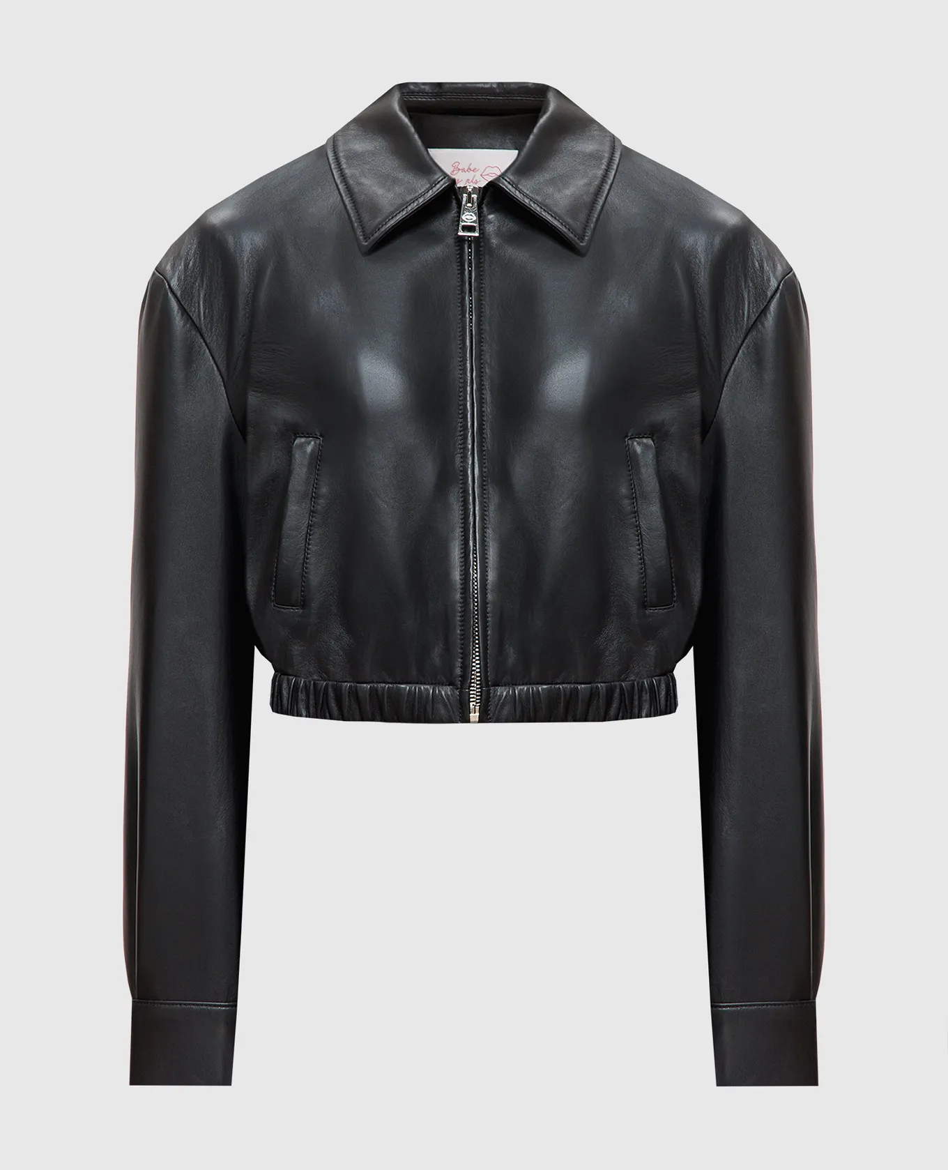 Babe Pay Pls Black leather jacket