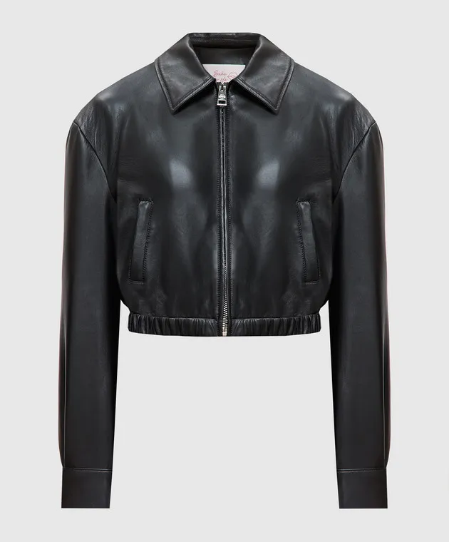 Babe Pay Pls Black leather jacket
