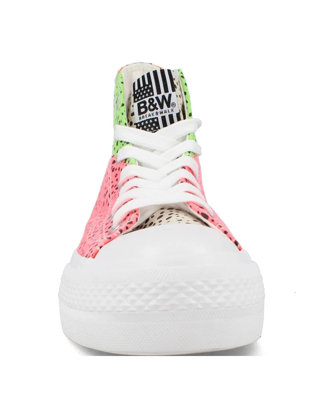 B&W  ZAPATILLAS ALTAS CANVAS PUNTOS MULTI
