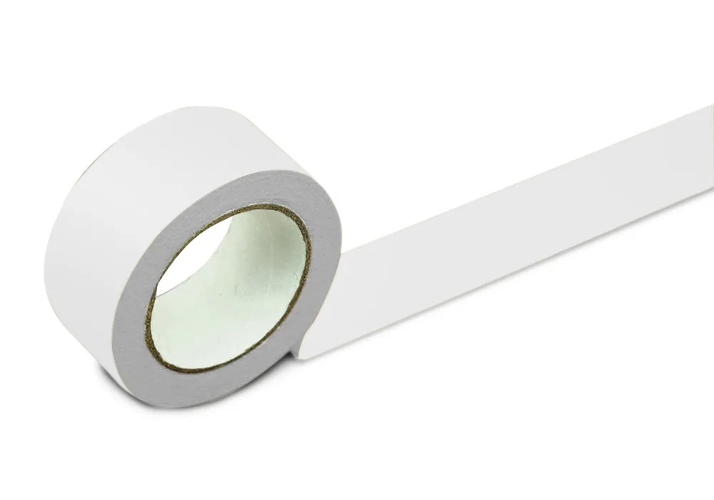 Banda adhesiva de señalización, 75 mm ancho, blanco, 2 rollos