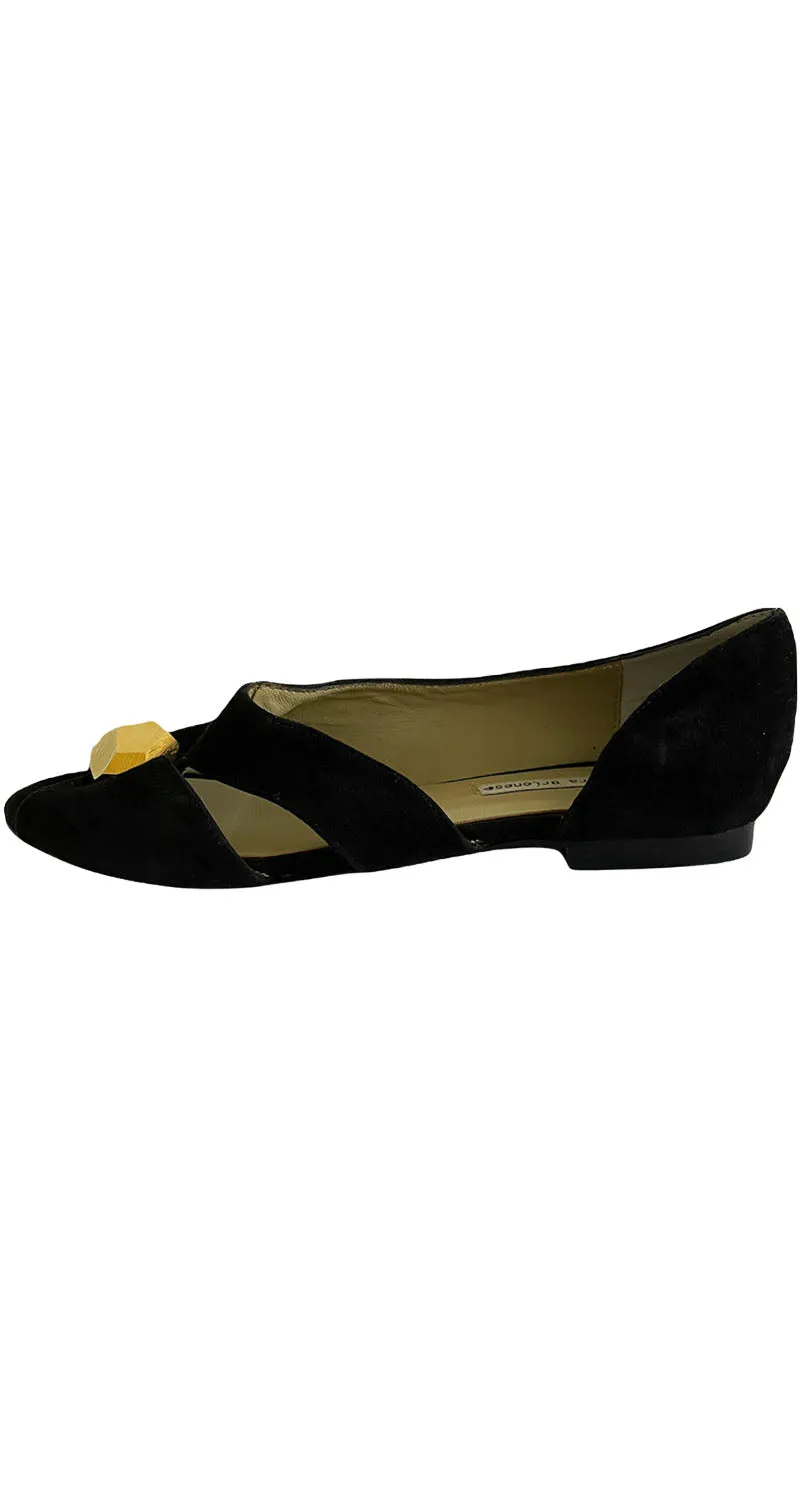 BARBARA BRIONES Flats Detalle Dorado