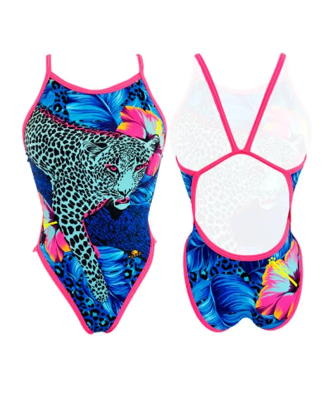 Bañador de Natación Turbo 'Revolution Blue Pantera Mujer Celeste