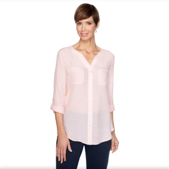 BLUSA CON MANGA LARGA Y BOTONES MUST HAVES I RUBY RD