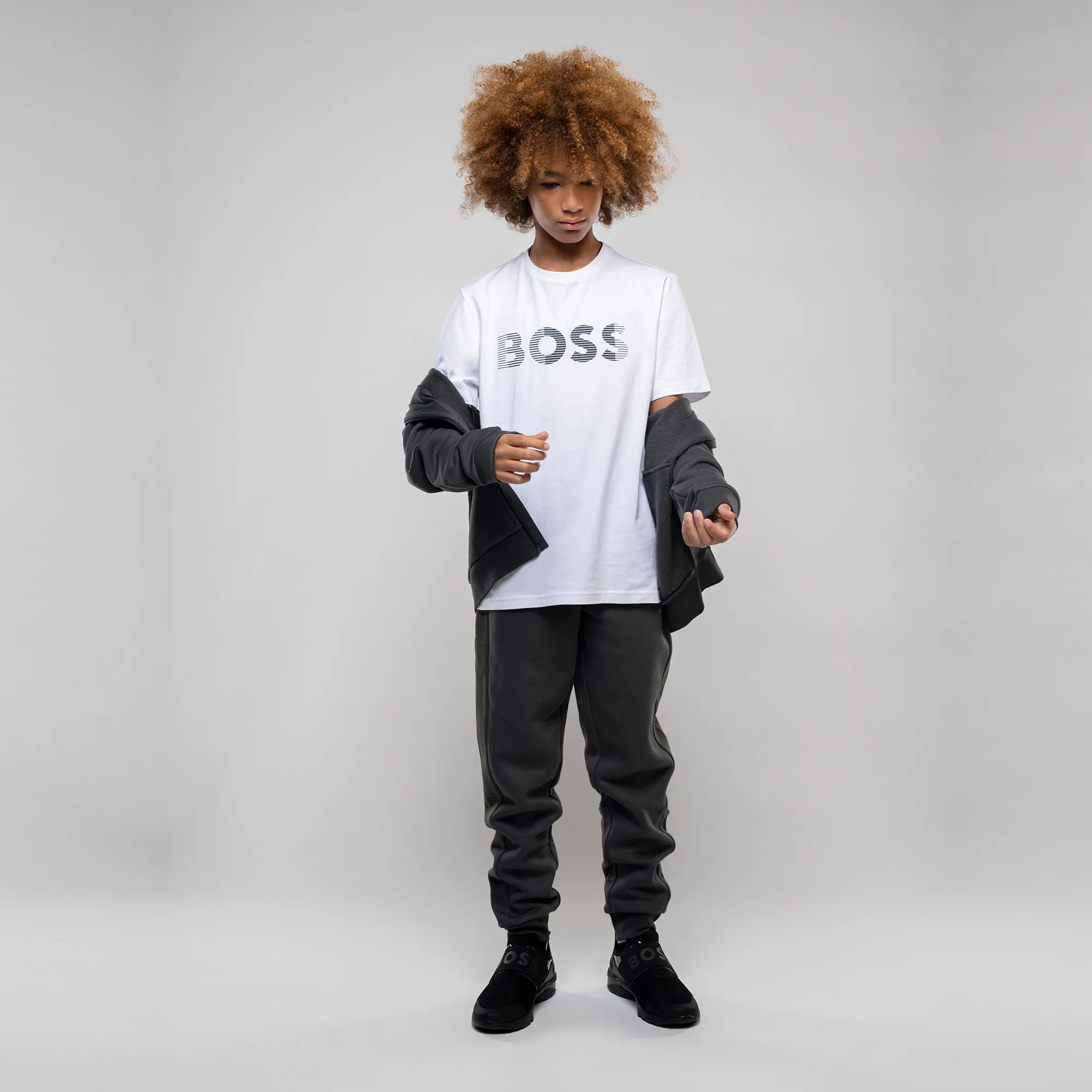 BOSS Camiseta de algodón con logo