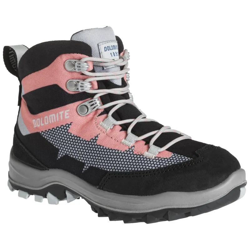Bota de senderismo para niños Dolomite Steinbock WT GTX (Gris Peltre/Rojo Coral)