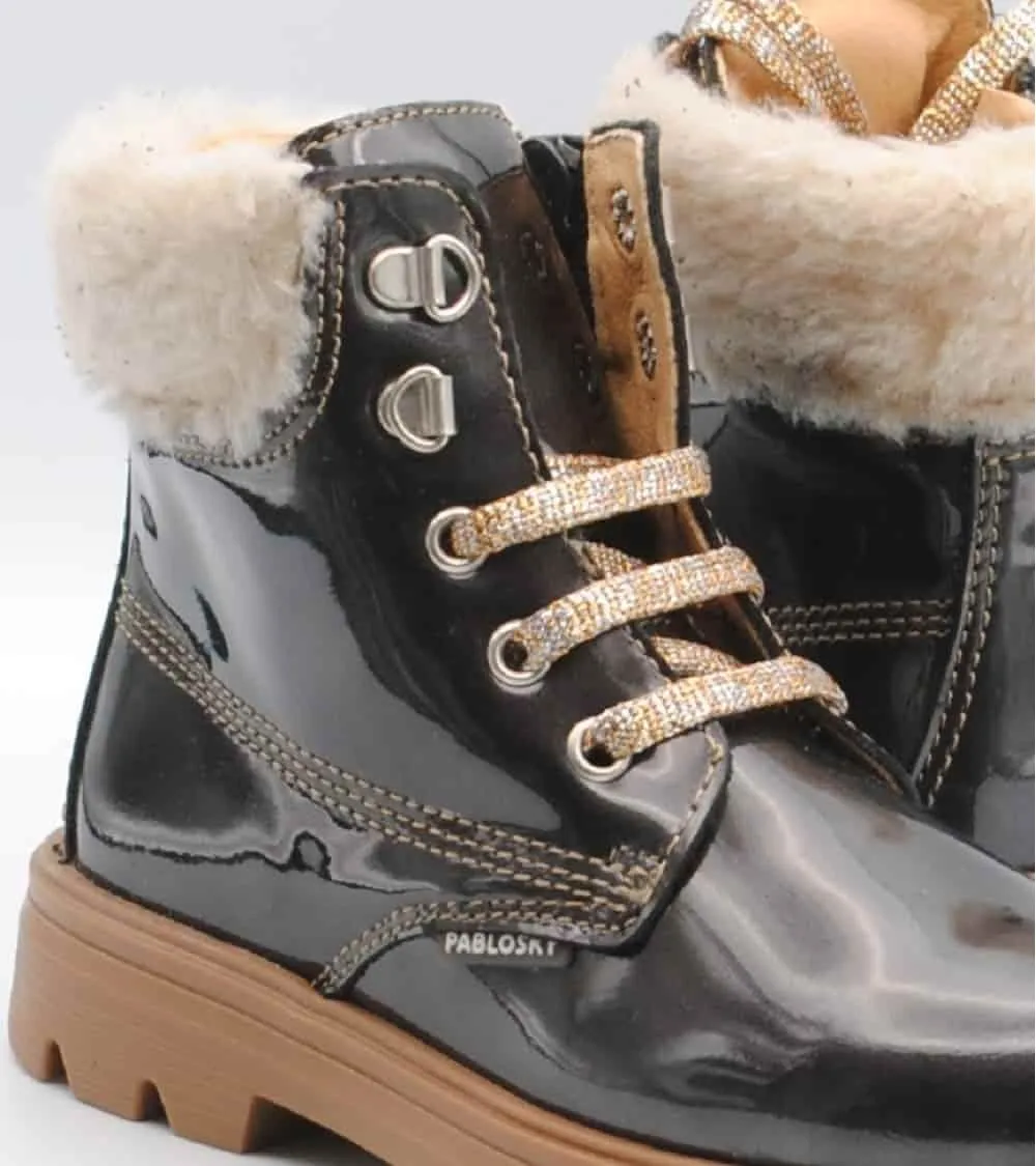 BOTA PABLOSKY PIEL CHAROL GRIS BORREGUILLO