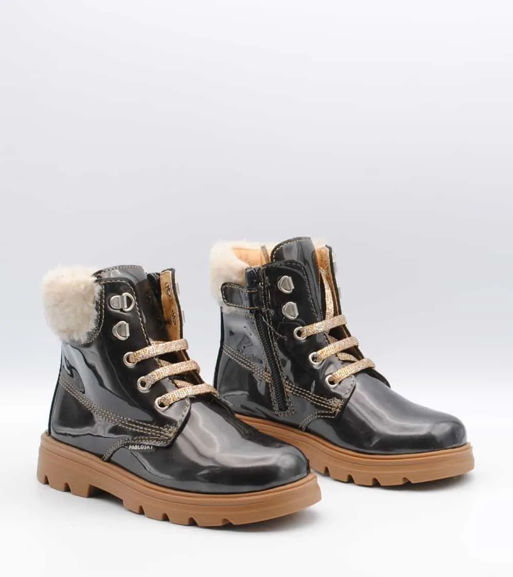 BOTA PABLOSKY PIEL CHAROL GRIS BORREGUILLO