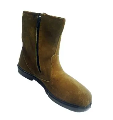 Bota serraje media caña con cremallera Altureña en camel