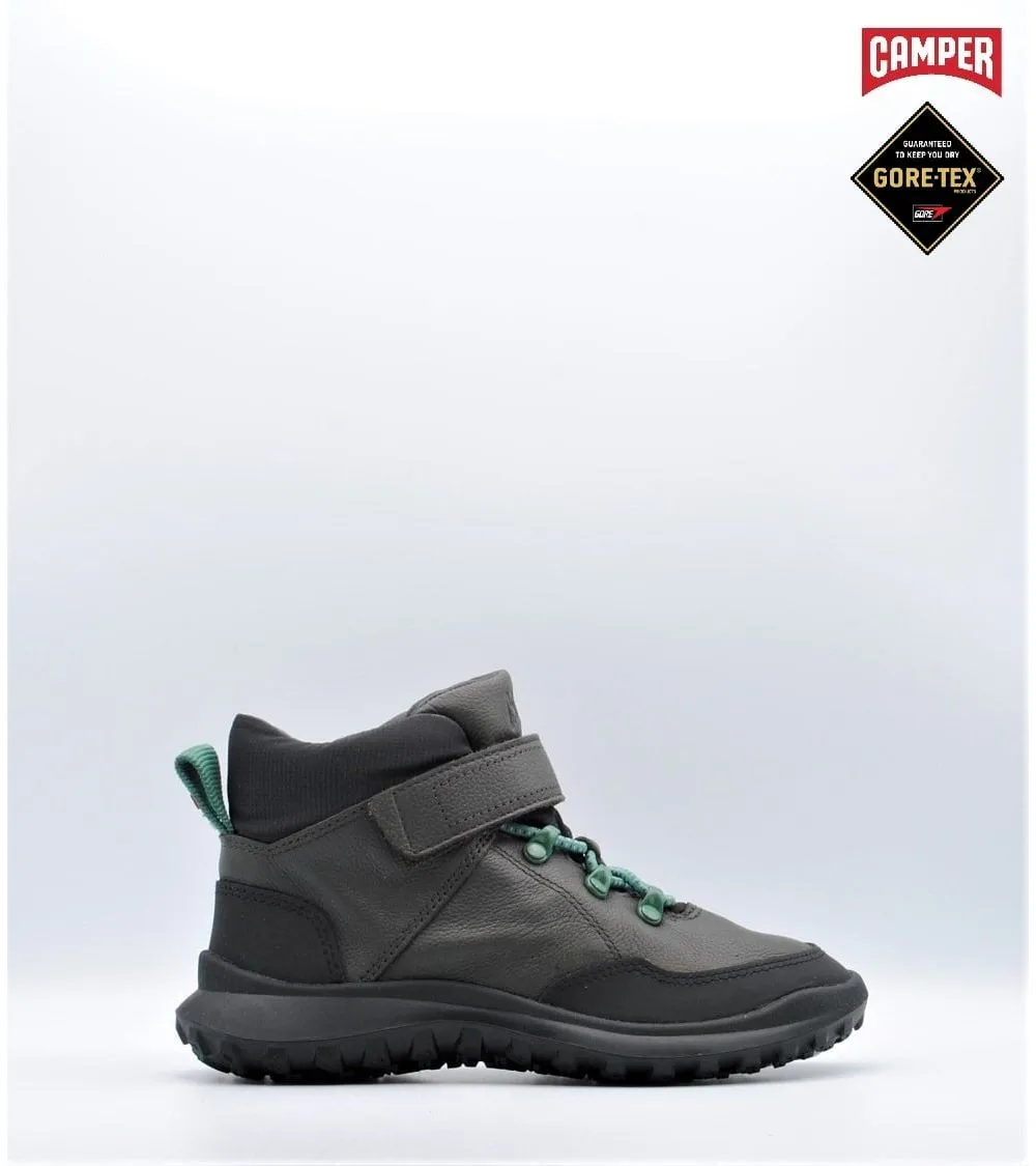 BOTAS CAMPER GORETEX CRCLR PIEL NEGRA VELCRO CORDONES VERDE