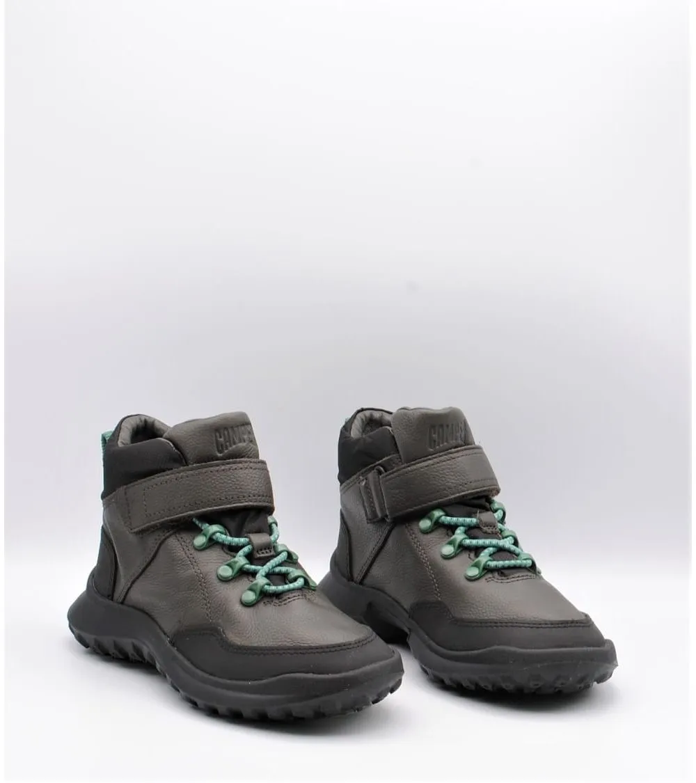 BOTAS CAMPER GORETEX CRCLR PIEL NEGRA VELCRO CORDONES VERDE