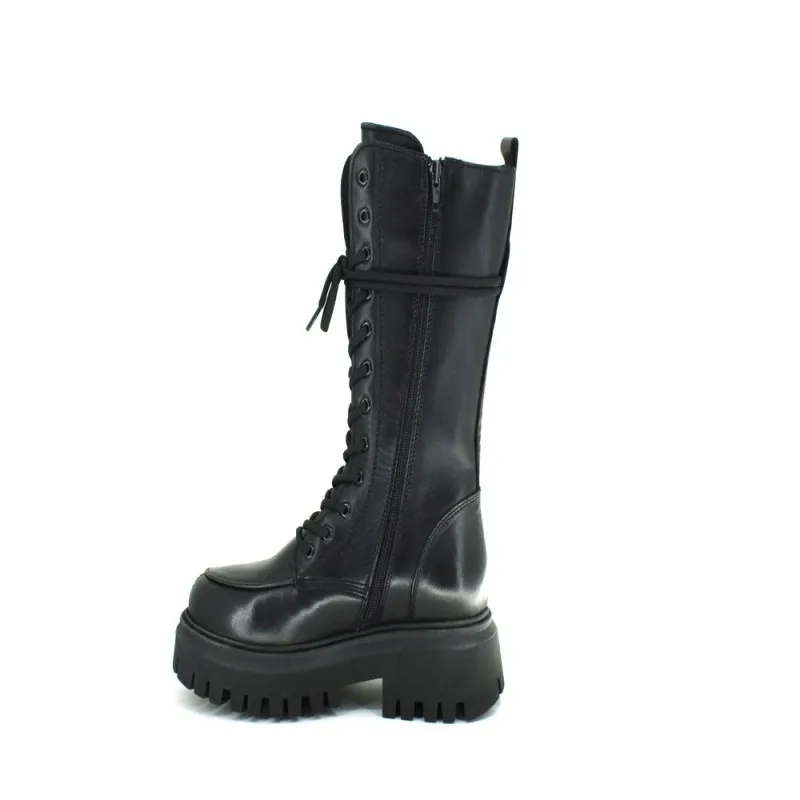 Botas Casual Militar Bikers de Piel con Cordones para Mujeres de LOL 6877 Draco