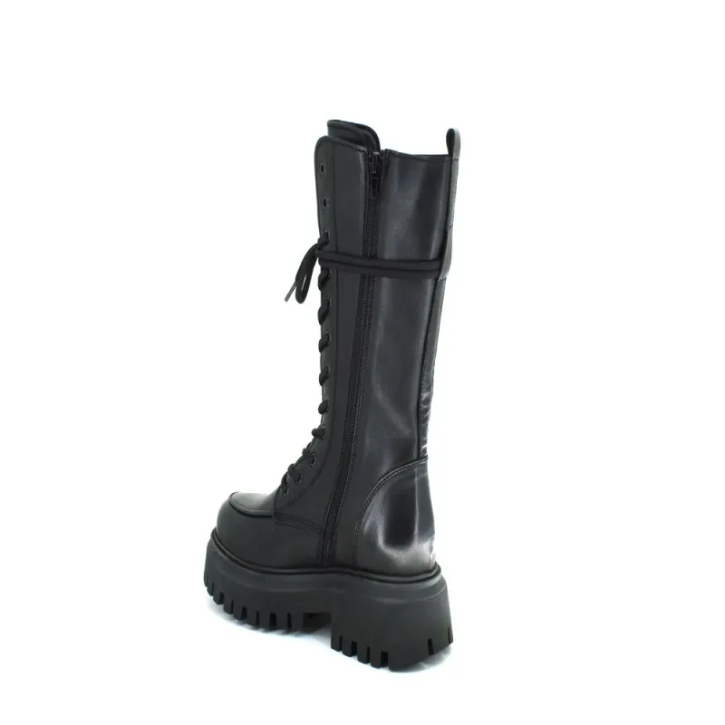 Botas Casual Militar Bikers de Piel con Cordones para Mujeres de LOL 6877 Draco