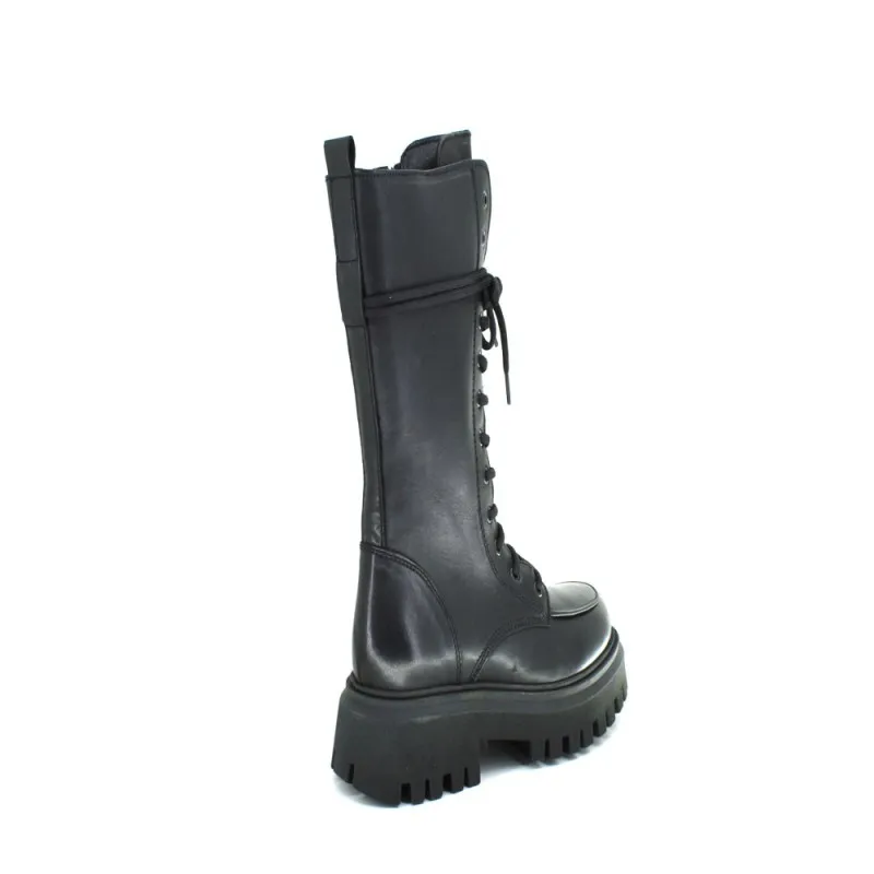 Botas Casual Militar Bikers de Piel con Cordones para Mujeres de LOL 6877 Draco