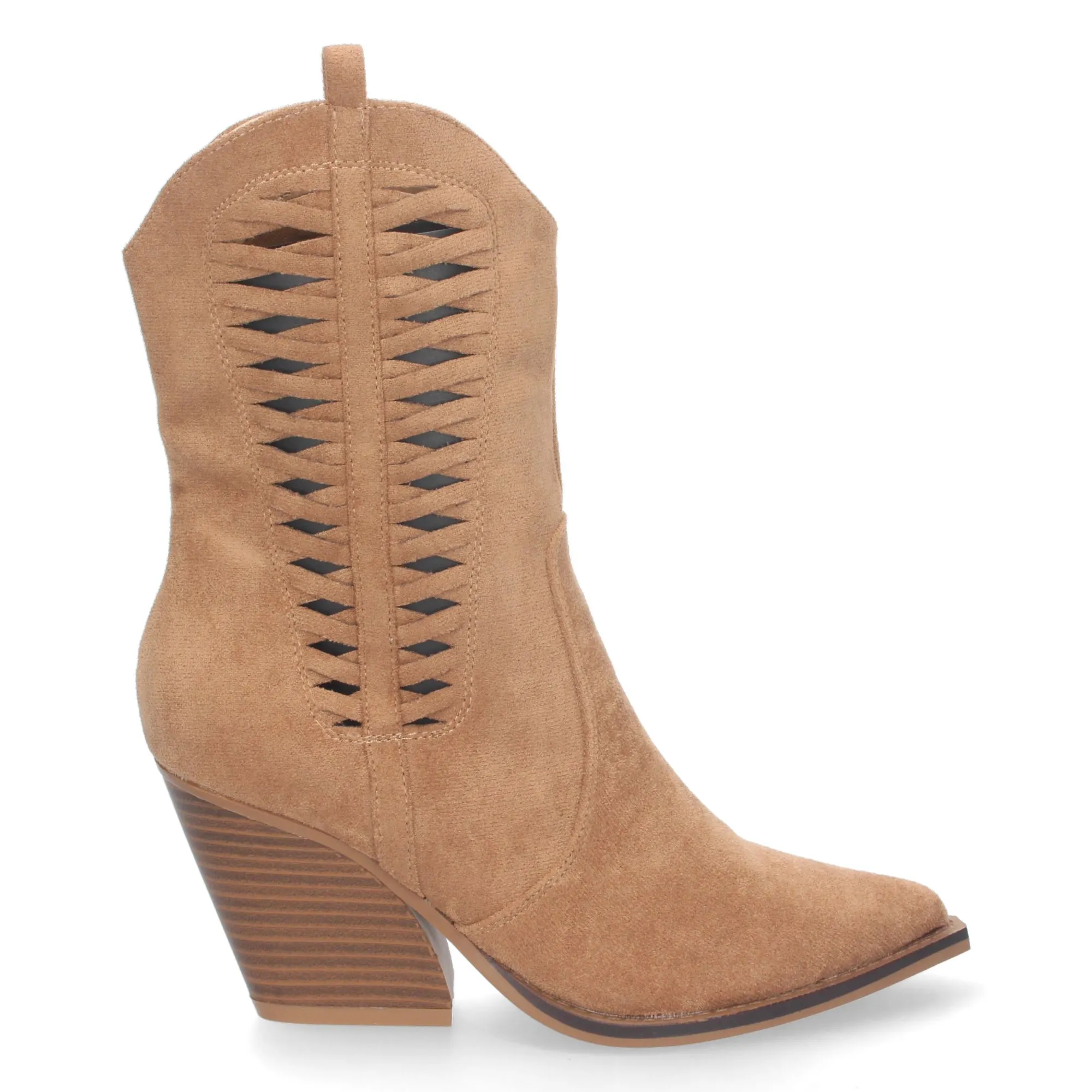 Botas cowboy tacon medio campero mujer color marron