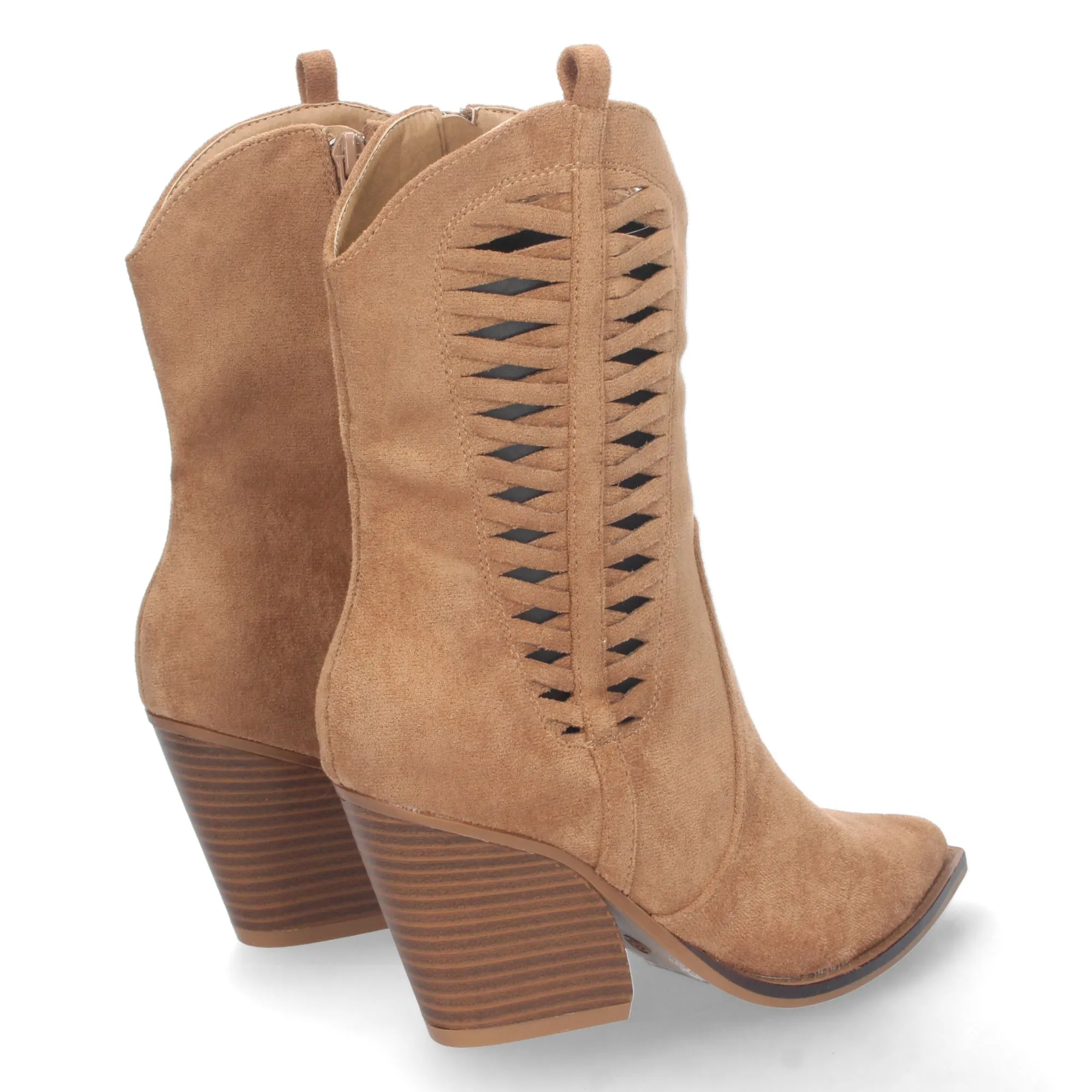 Botas cowboy tacon medio campero mujer color marron