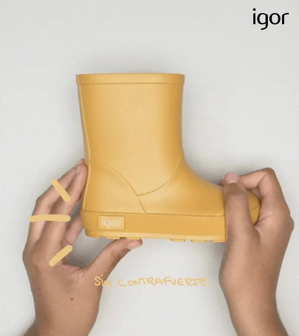 BOTAS DE AGUA RESPETUOSAS IGOR BAREFOOT  YOGI AMARILLA
