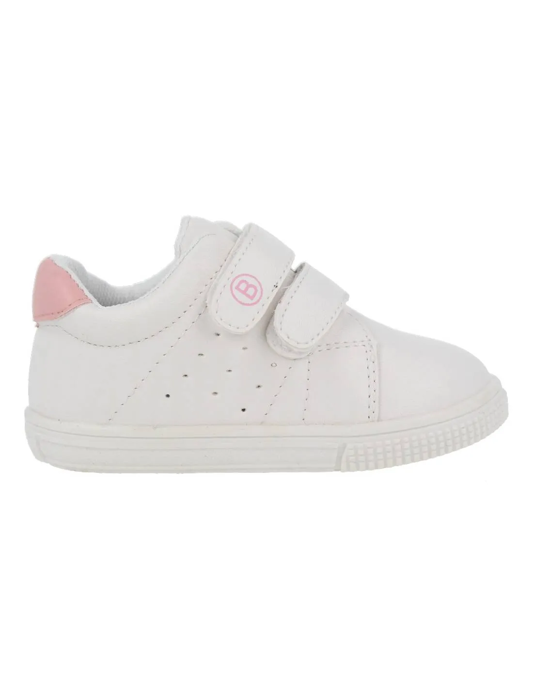 BUBBLE KIDS  DEPORTIVA FLEXIBLE VELCRO BLANCO ROSA