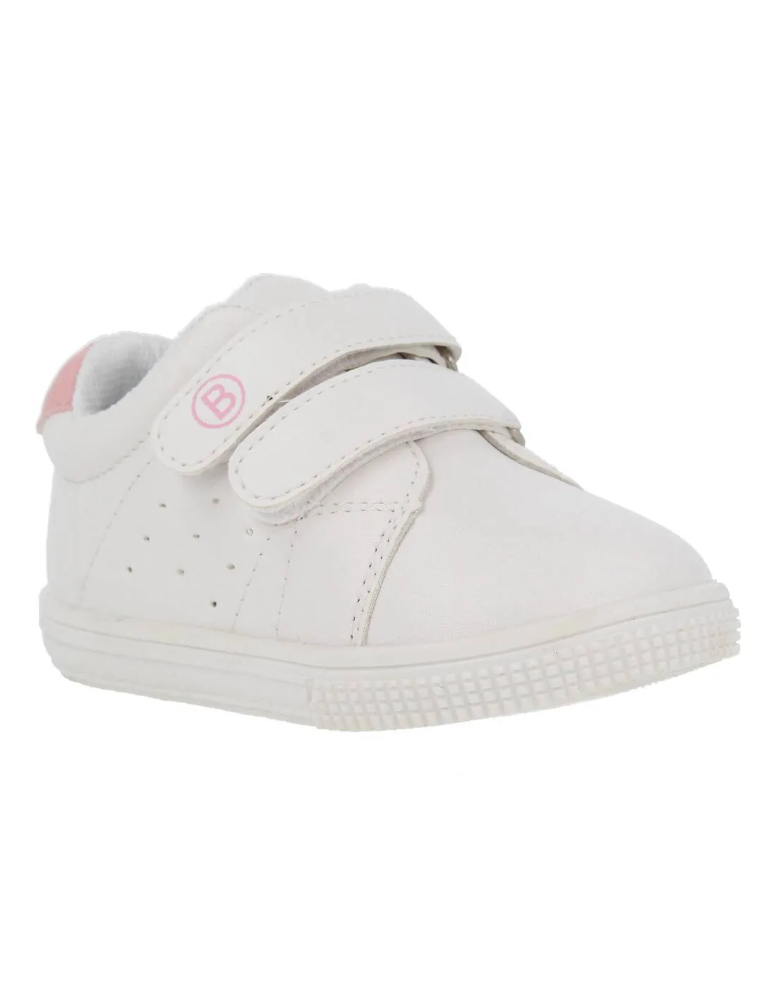 BUBBLE KIDS  DEPORTIVA FLEXIBLE VELCRO BLANCO ROSA
