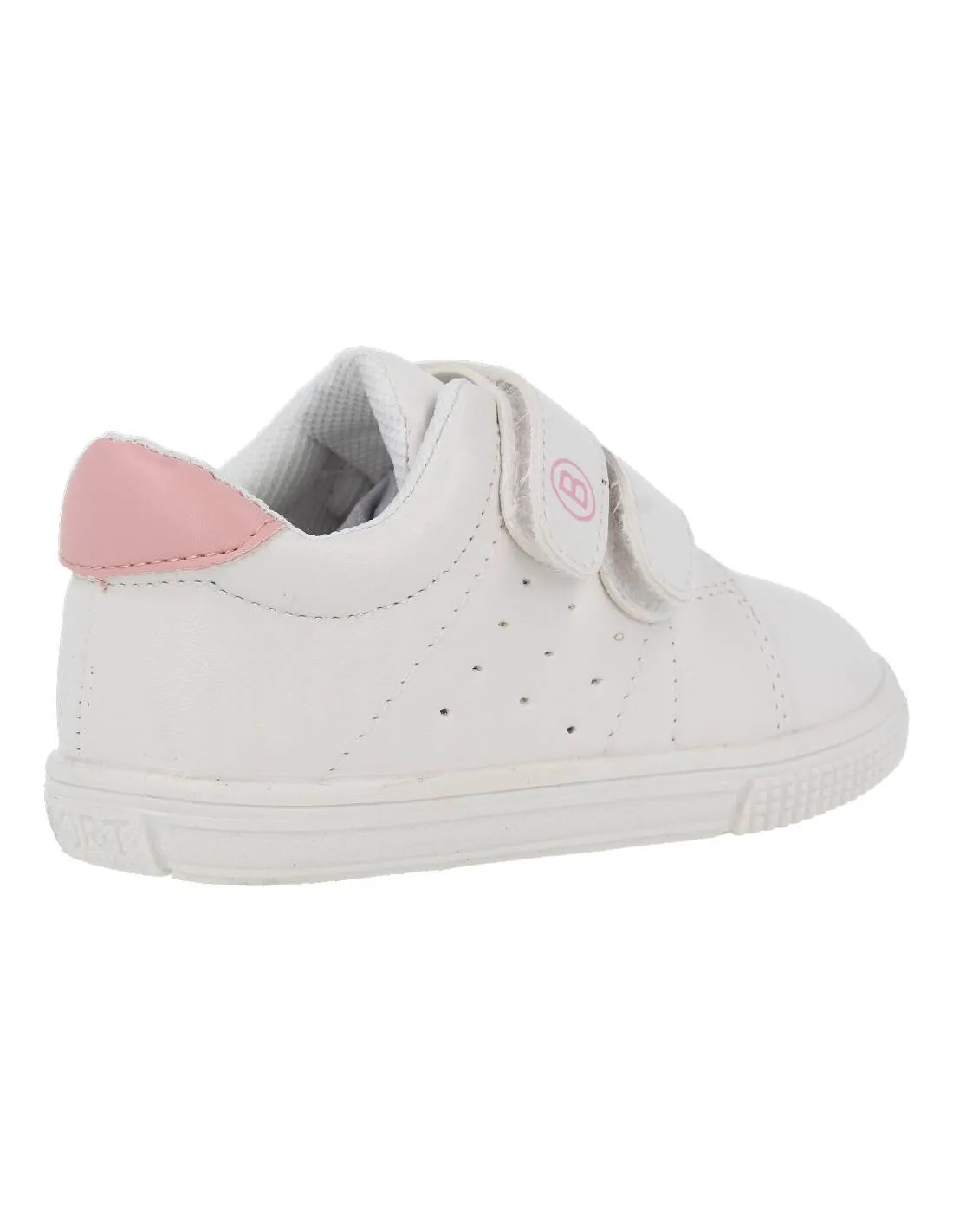 BUBBLE KIDS  DEPORTIVA FLEXIBLE VELCRO BLANCO ROSA