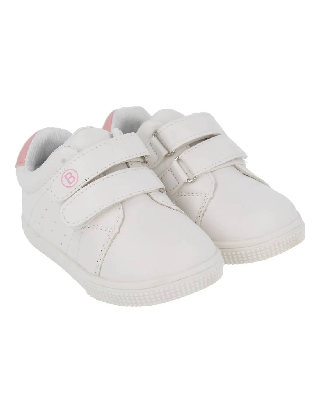 BUBBLE KIDS  DEPORTIVA FLEXIBLE VELCRO BLANCO ROSA