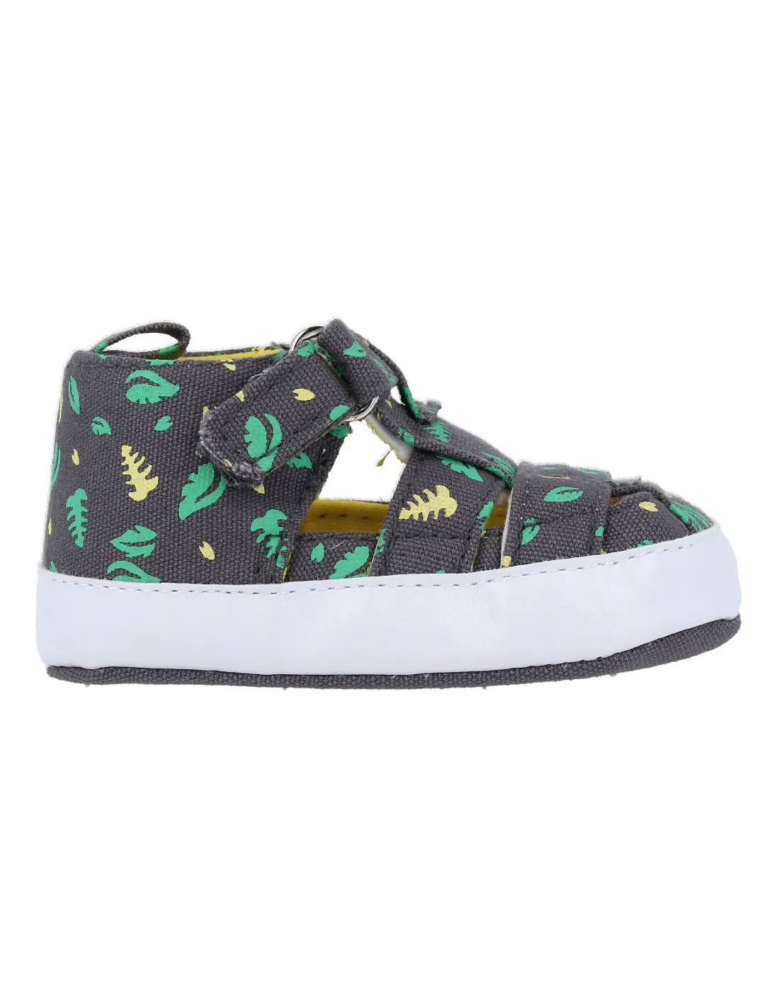 BUBBLE KIDS  SANDALIA LONA BEBé HOJAS GRIS