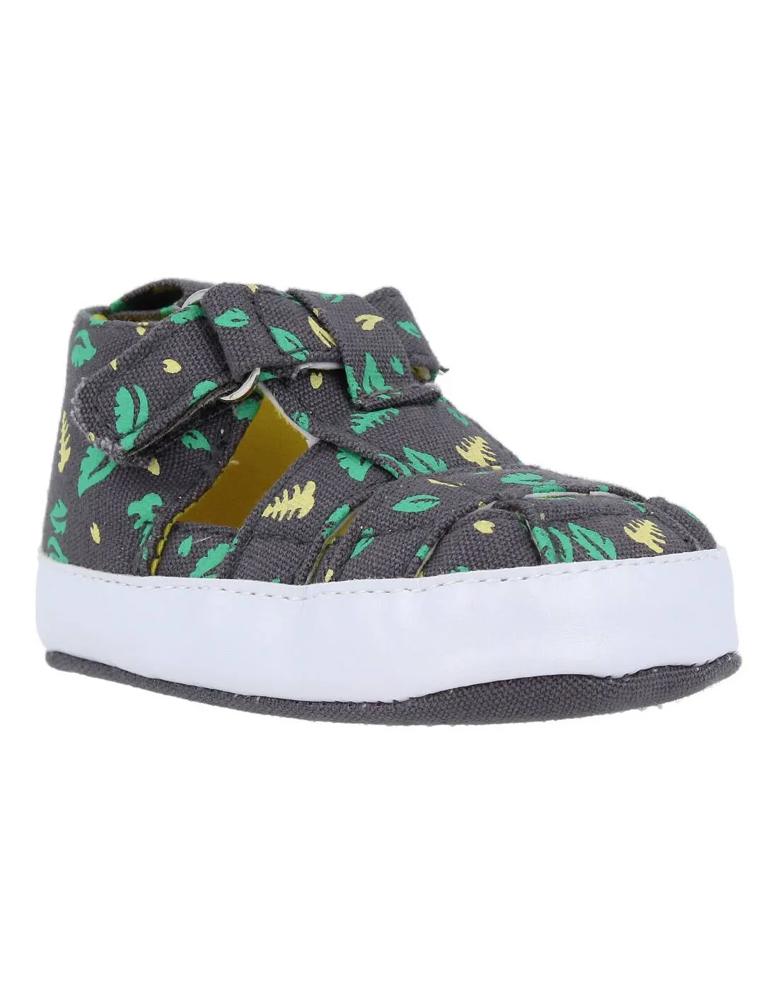 BUBBLE KIDS  SANDALIA LONA BEBé HOJAS GRIS