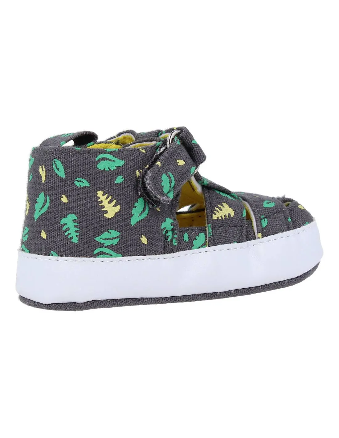 BUBBLE KIDS  SANDALIA LONA BEBé HOJAS GRIS