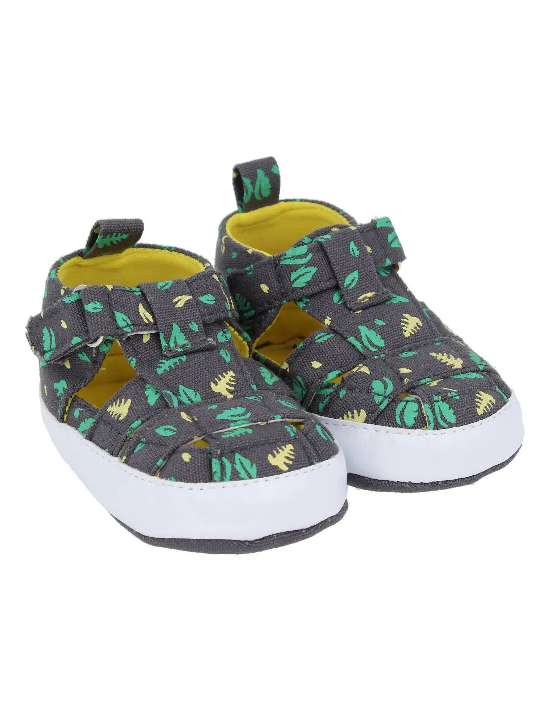 BUBBLE KIDS  SANDALIA LONA BEBé HOJAS GRIS