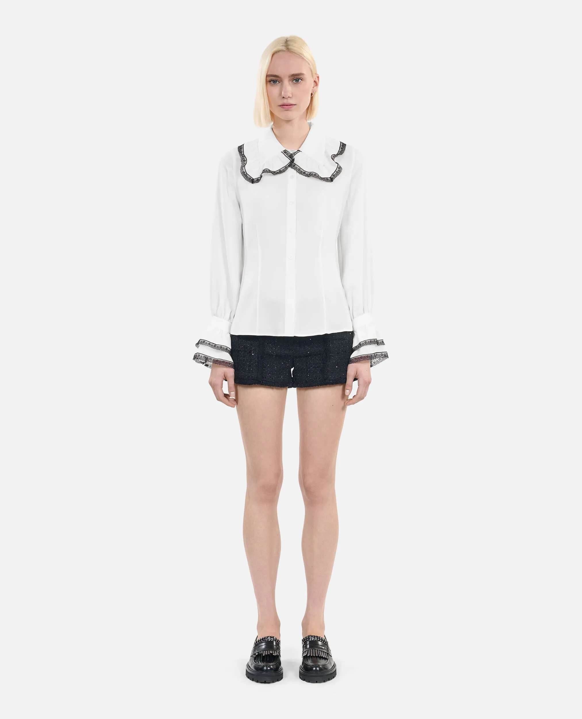 Camisa seda blanca
