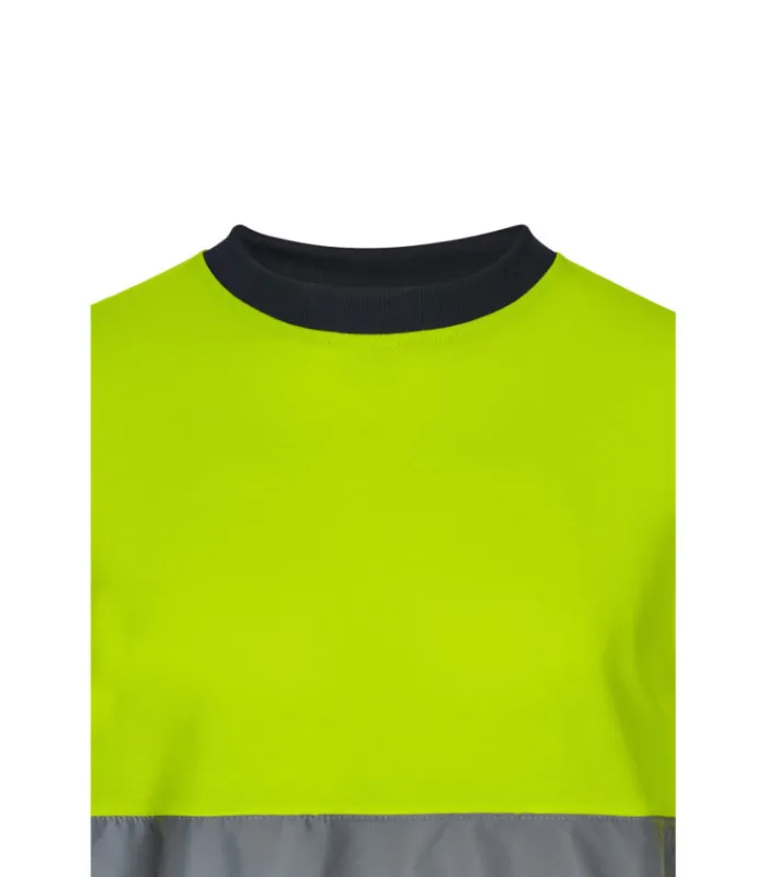 Camiseta algodón bicolor manga larga alta visibilidad. Serie 305615