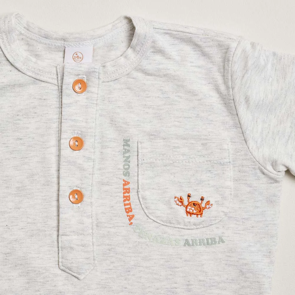 Camiseta bolsillo cangrejo manga corta