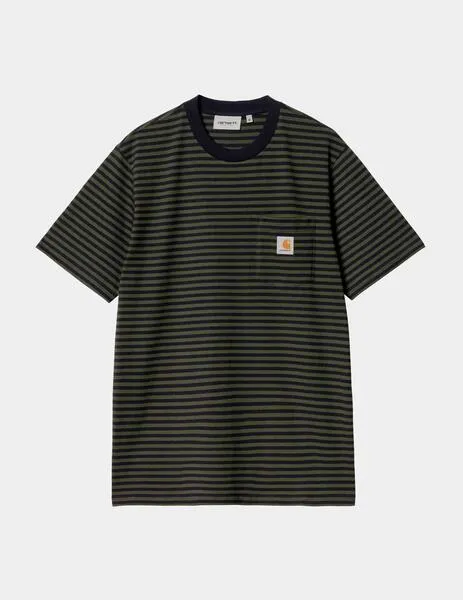CAMISETA CARHARTT VERNER POCKET  DARK NAVY / OFFICE GREEN
